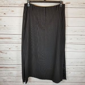 NY & CO. Long Pin Striped Career Skirt 14